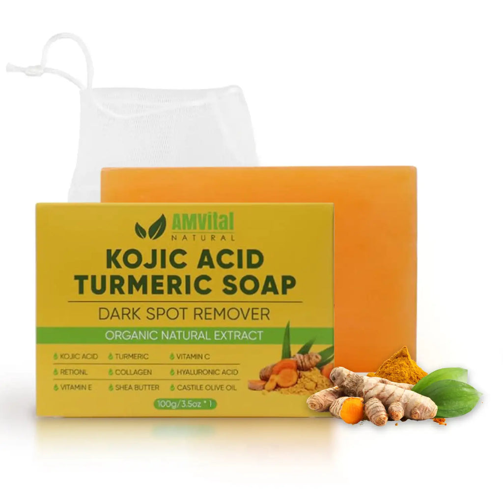 AMVital Turmeric Kojic Acid Soap Bar — Dark Spot & Mark Fading Soap